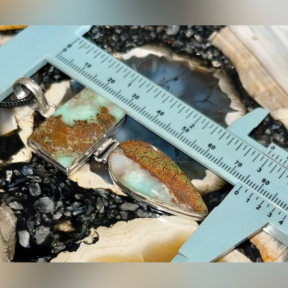 Yellow Green Chrysoprase Pendant 3” - Picture 12 of 13